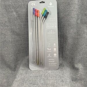Anna Reusable Silicone Straw Set